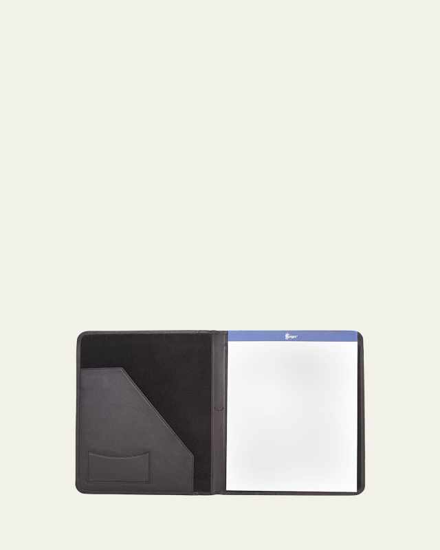 Personalized Suede Lined Leather Writing Portfolio